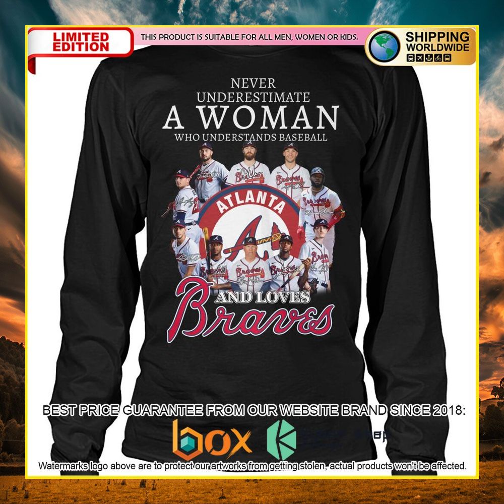 NEW Atlanta Braves A Woman and Love Braves 3D Hoodie, Shirt 11