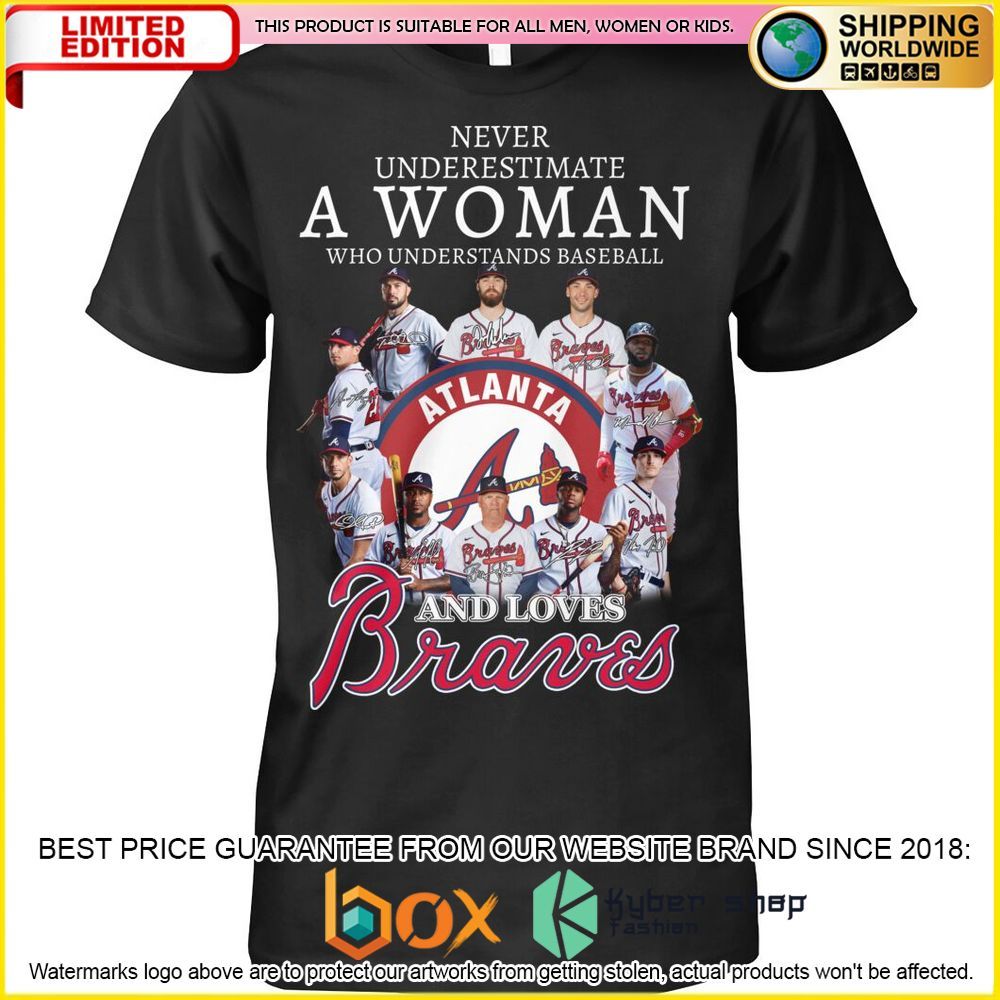 NEW Atlanta Braves A Woman and Love Braves 3D Hoodie, Shirt 4