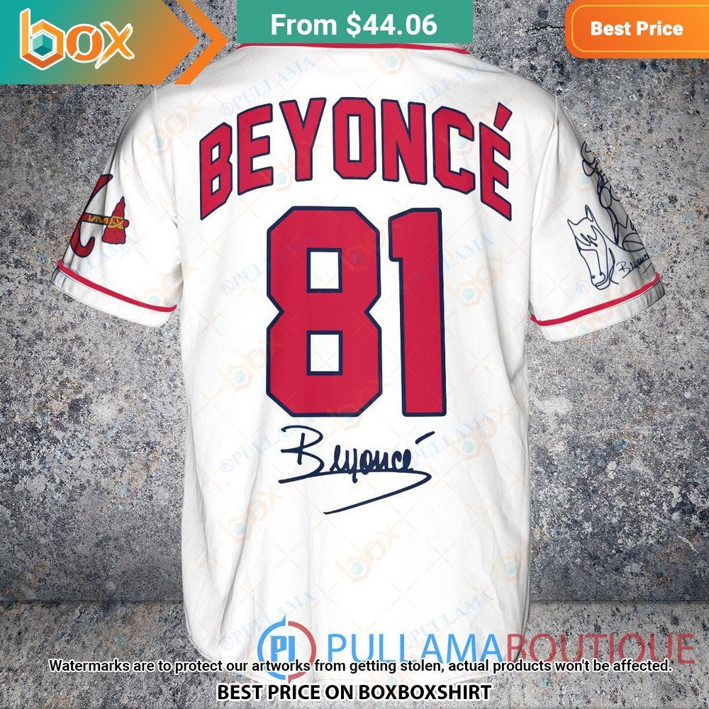 Atlanta Braves Beyonce White Baseball Jersey 5