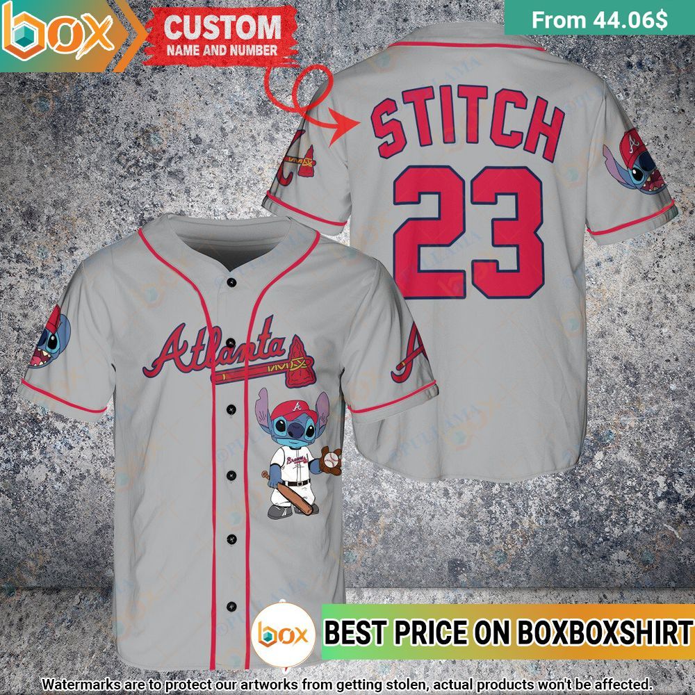 Atlanta Braves Stitch Personalized Baseball Jersey 7