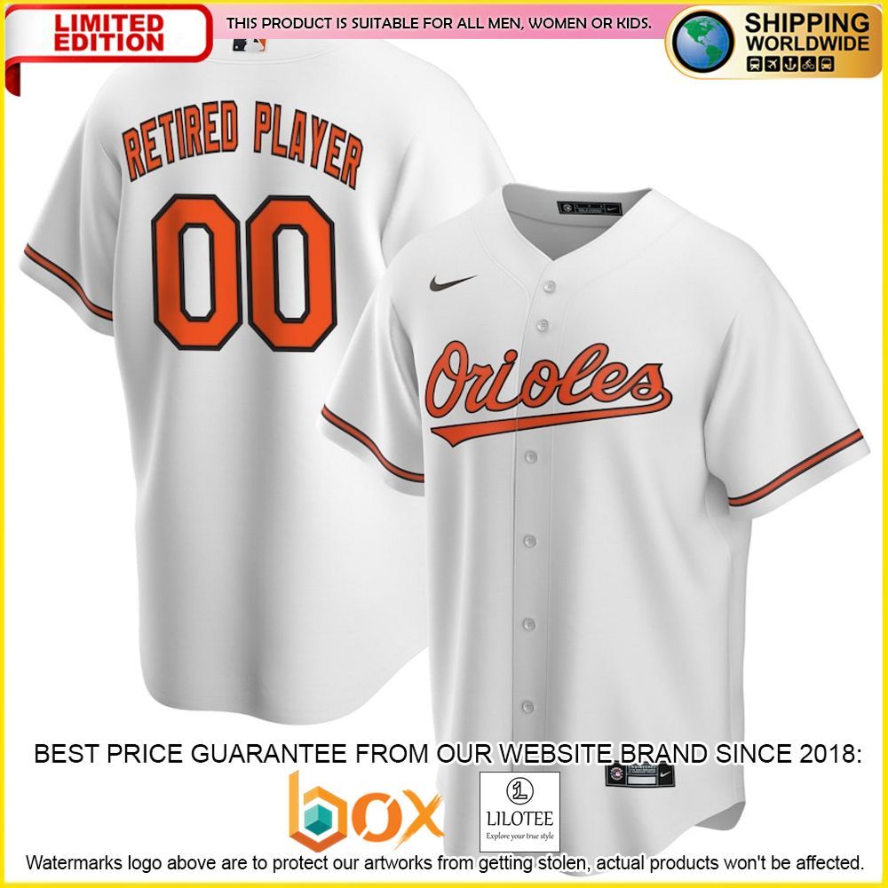 HOT Baltimore Orioles MLB White Baseball Jersey Shirt 1