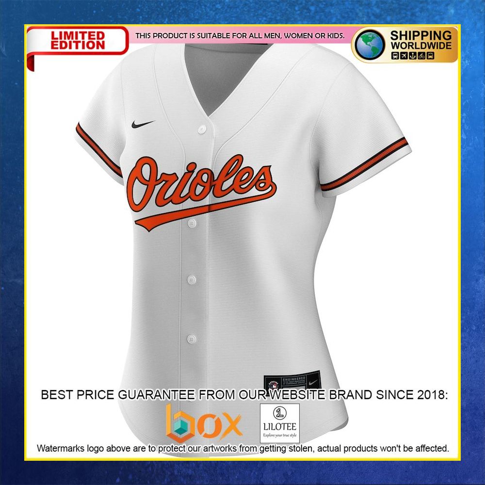HOT Baltimore Orioles Women's Custom Name Number White Baseball Jersey Shirt 5