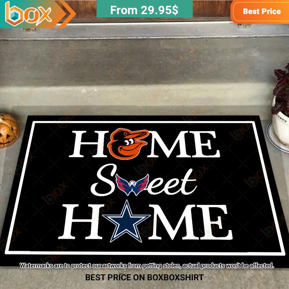 Baltimore Orioles Washington Capitals Dallas Cowboys Home Sweet Home Doormat 4