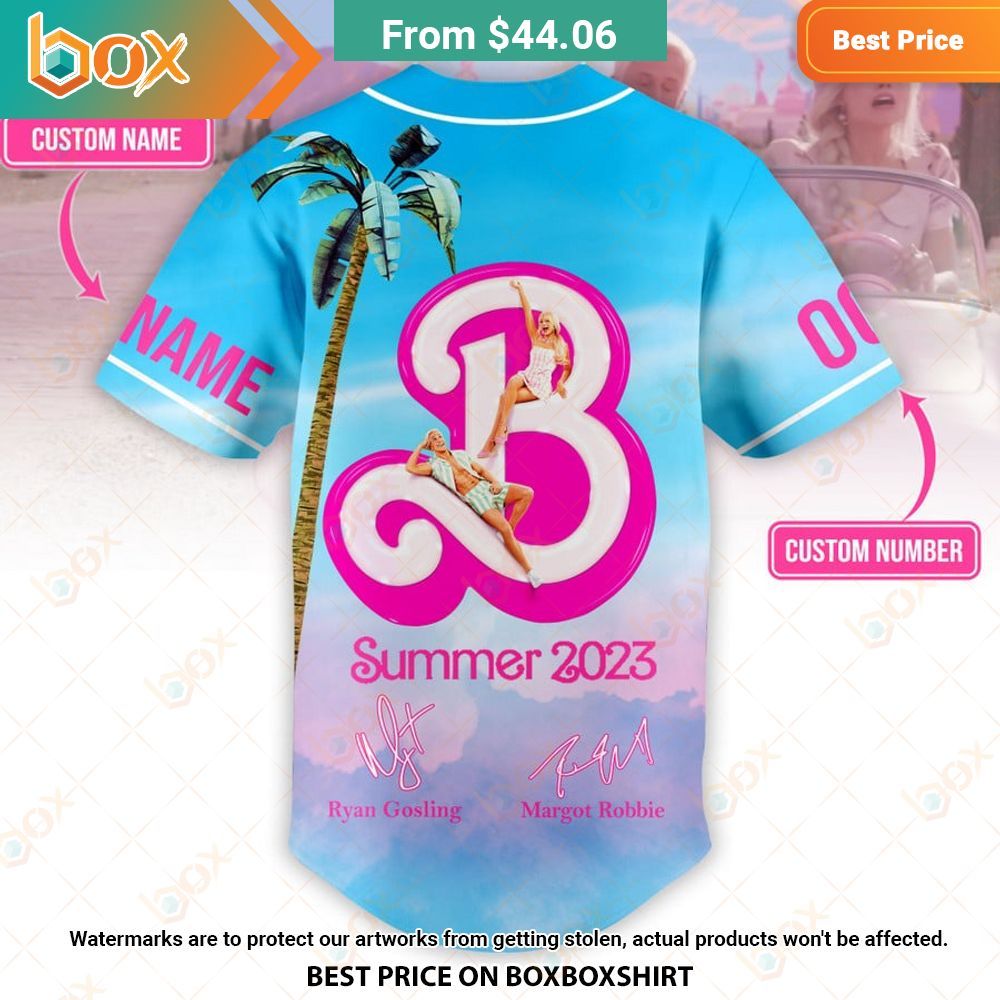 Barbie Summer 2023 Ryan Gosling Margot Robbie Custom Baseball Jersey 5