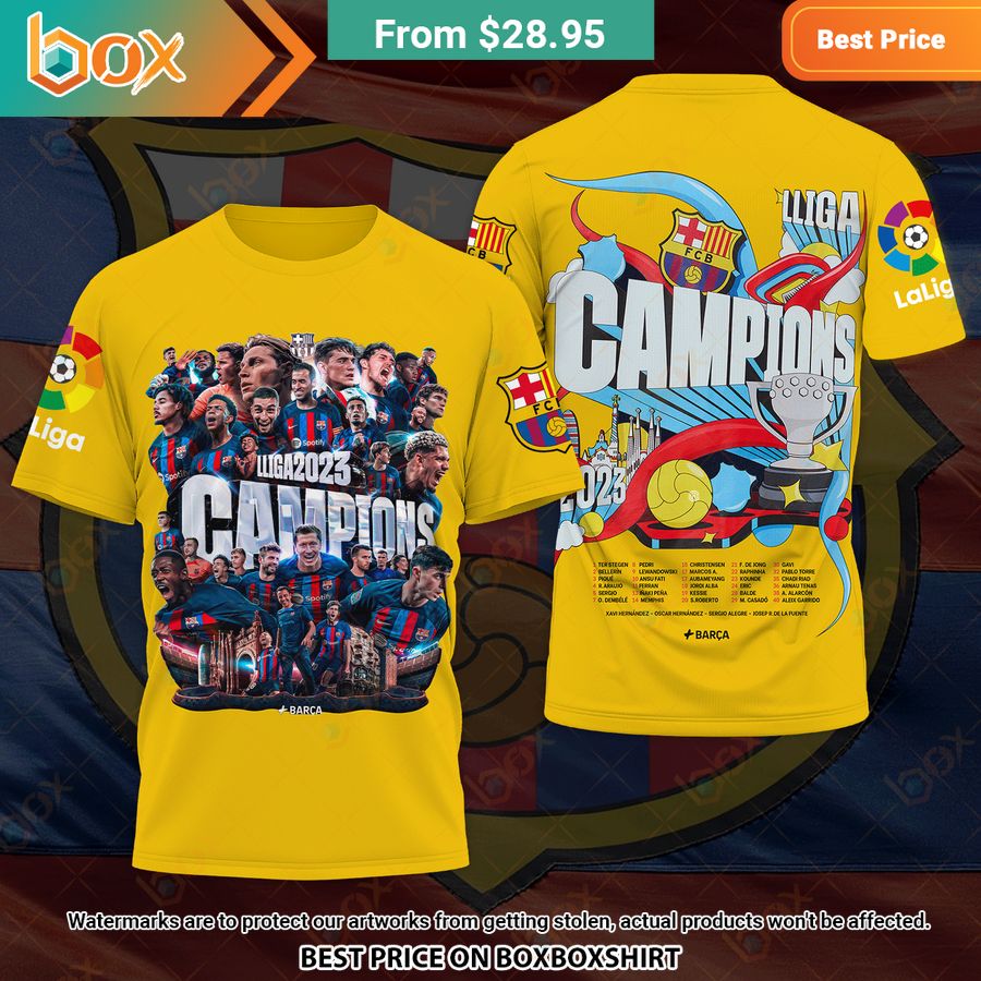 BEST Barcelona Campion La Liga 2023 Shirt 17