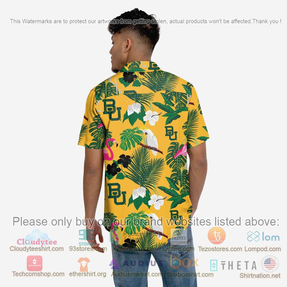HOT Baylor Bears Floral Button-Up Hawaii Shirt 2