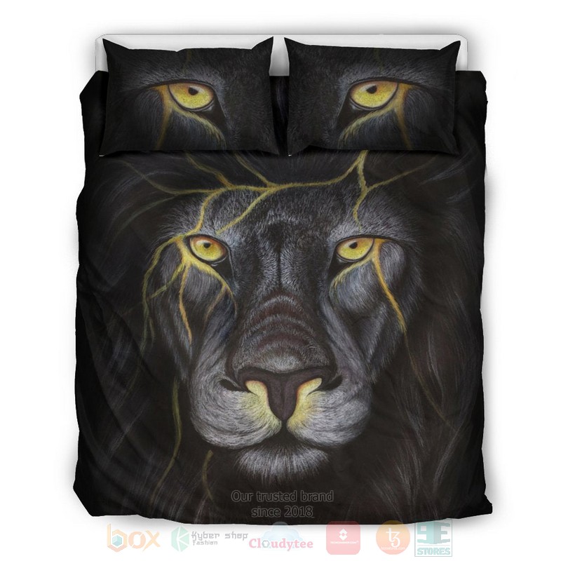 Black King Lion Bedding Set 3