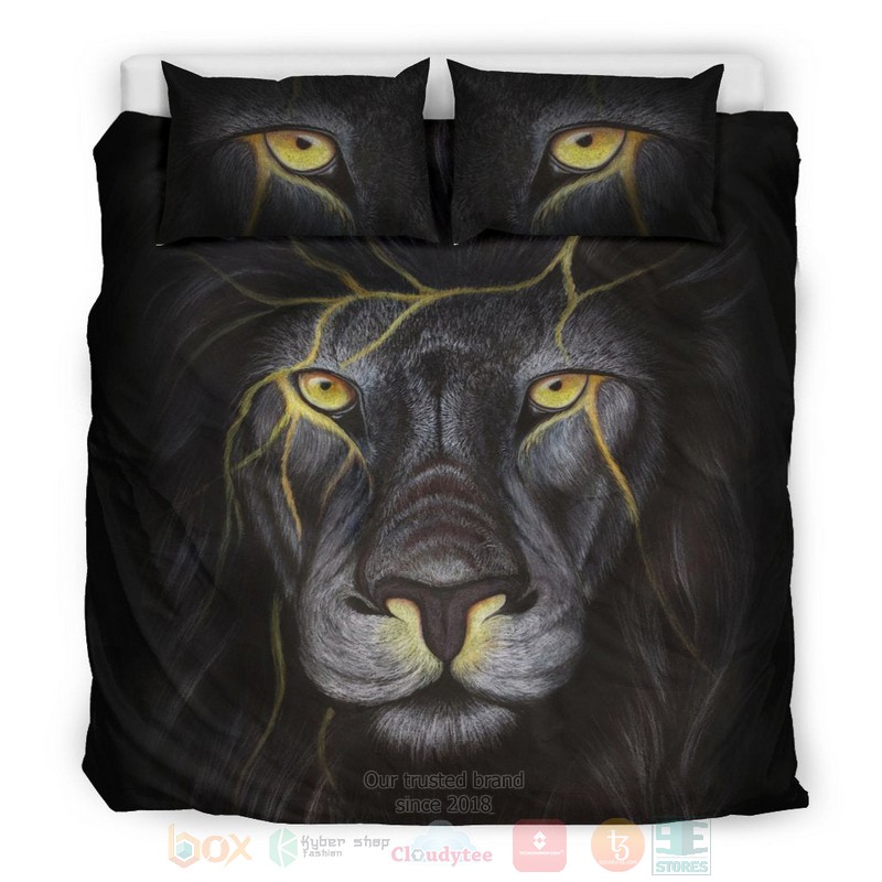 Black King Lion Bedding Set 4
