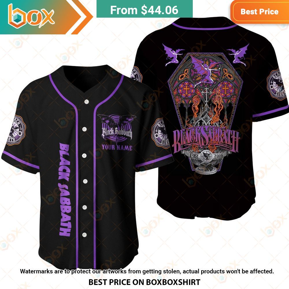 Black Sabbath 2016 Hazmat United Center Chicago Botafumeiro Custom Baseball Jersey 3