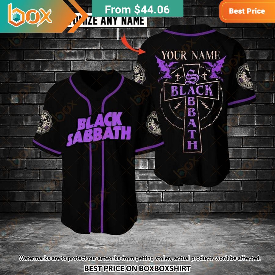 BEST Black Sabbath Headless Cross Custom Baseball Jersey 3