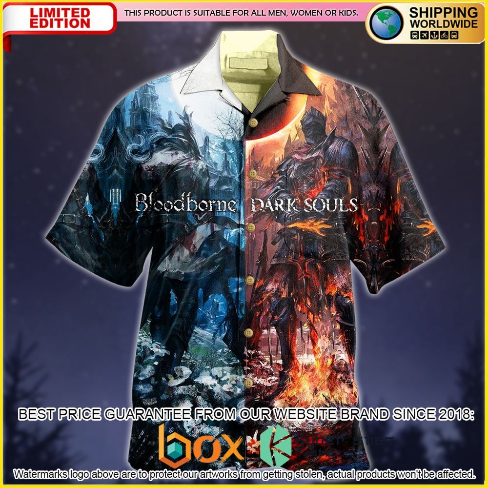 NEW Bloodborne Dark Souls 3D Hawaii Shirt 3