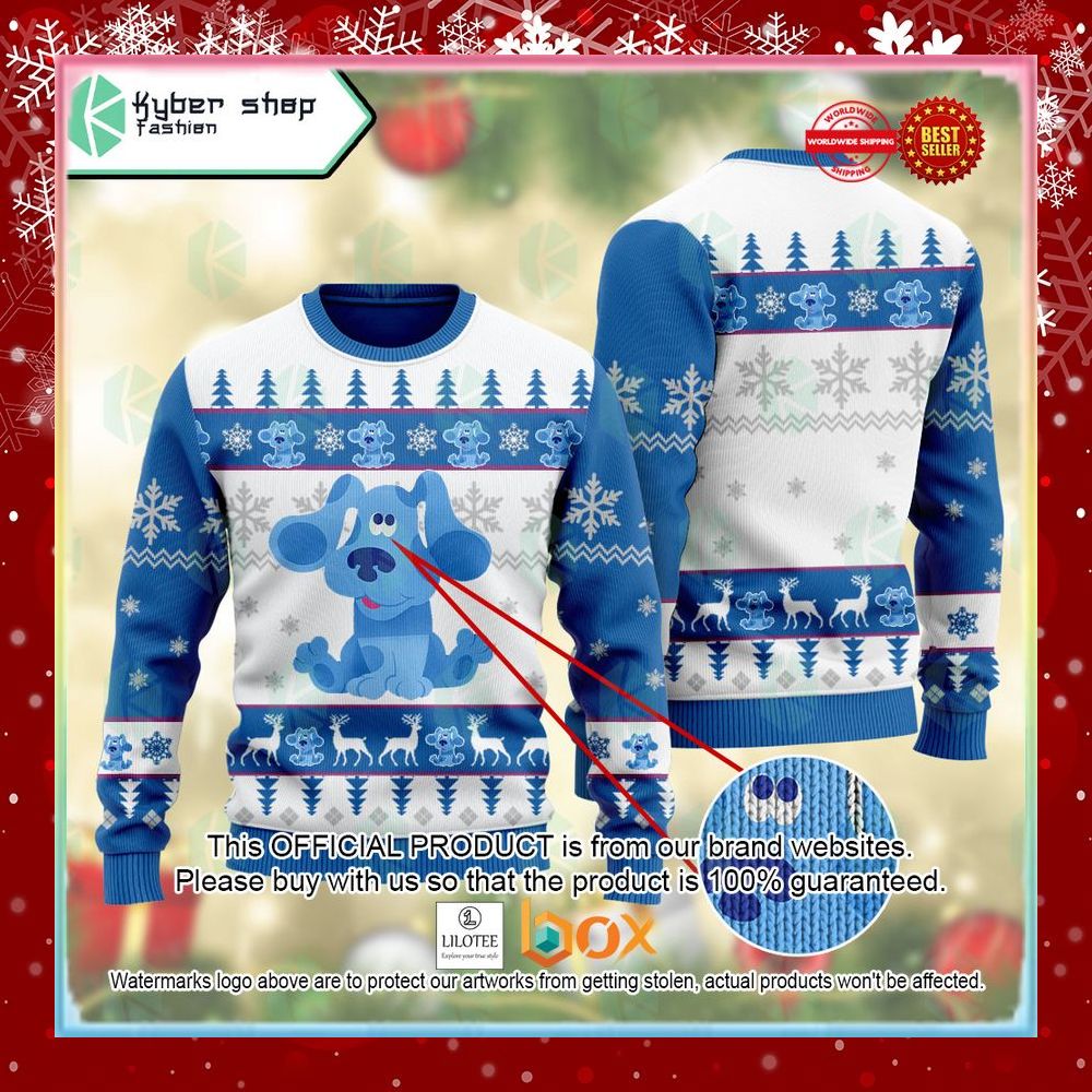 BEST Blue Blue's Clues Ugly Sweater 6