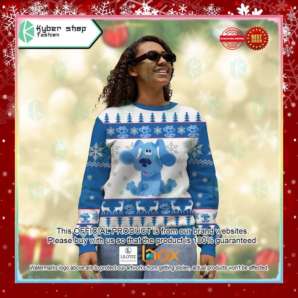 BEST Blue Blue's Clues Ugly Sweater 9