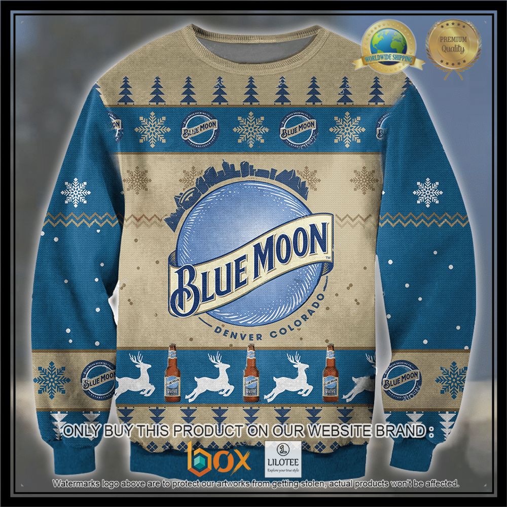 HOT Blue Moon Denver Colorado Christmas Sweater 9