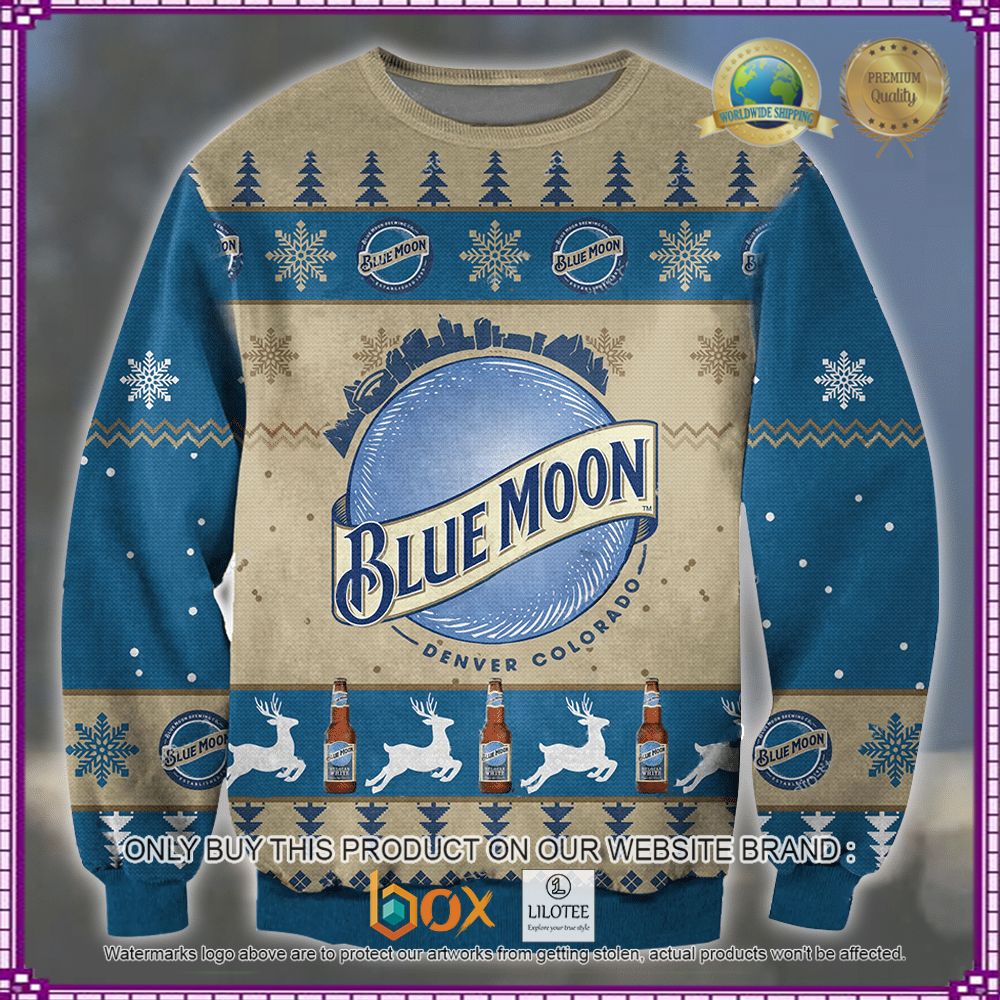 HOT Blue Moon Denver Colorado Christmas Sweater 6