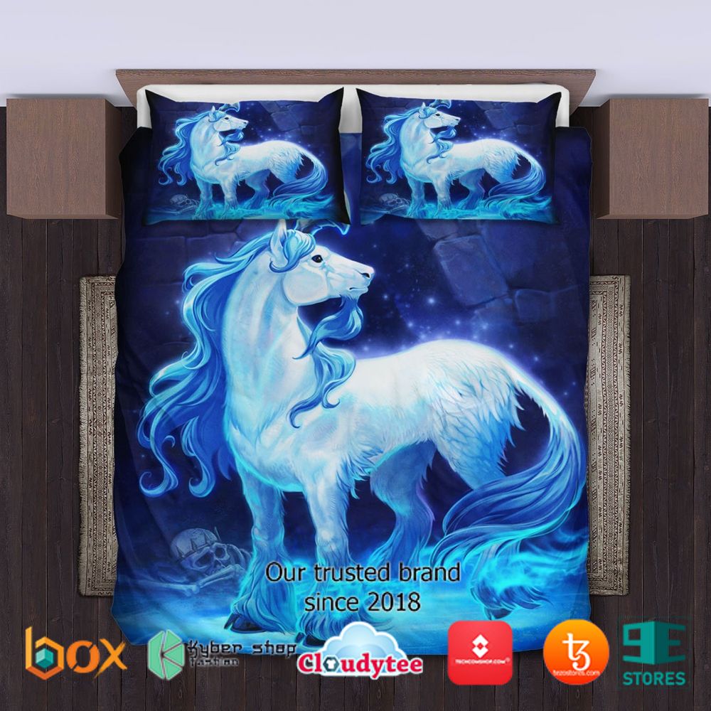 HOT Blue Unicorn Bedding Set 1