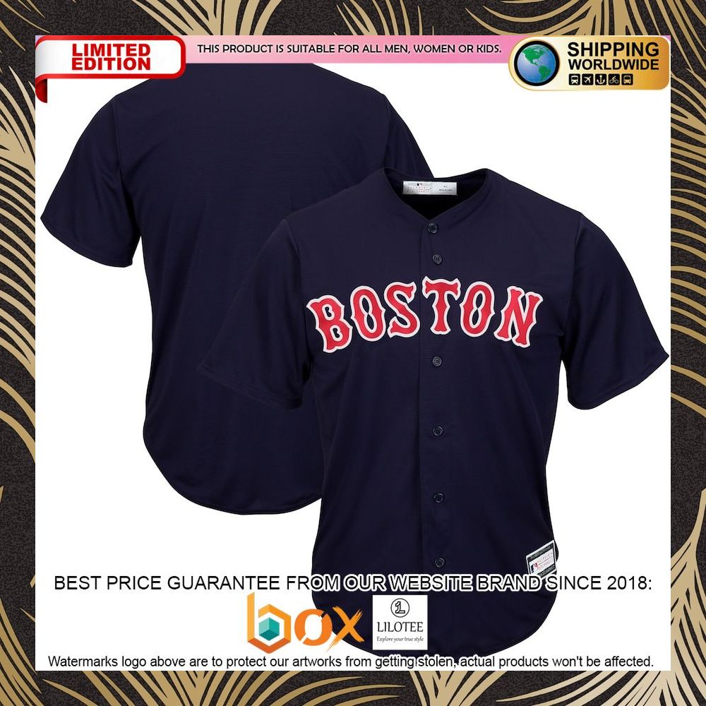 NEW Boston Red Sox Big & Tall Replica Team Navy Baseball Jersey 4