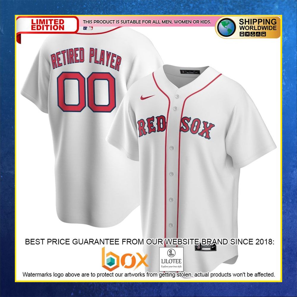 HOT Boston Red Sox MLB White Baseball Jersey Shirt 4
