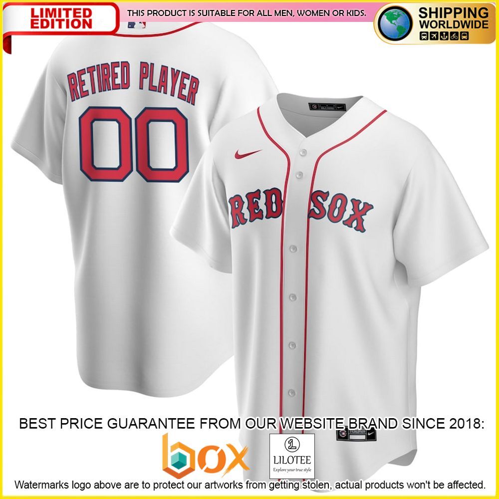 HOT Boston Red Sox MLB White Baseball Jersey Shirt 1
