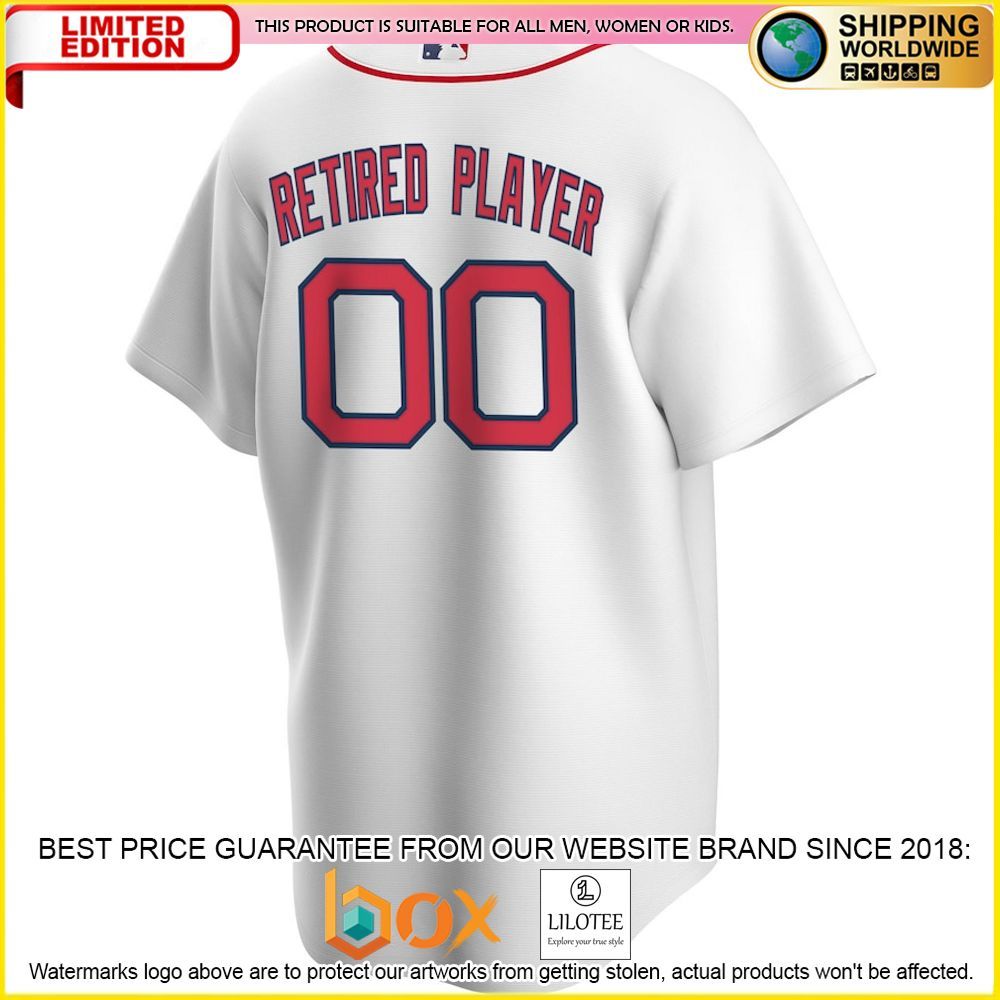 HOT Boston Red Sox MLB White Baseball Jersey Shirt 3