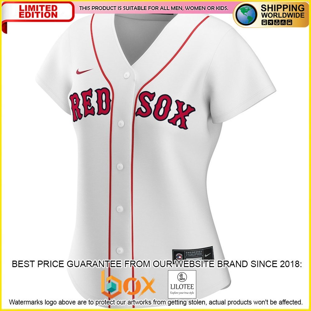 HOT Boston Red Sox Women's Custom Name Number White Baseball Jersey Shirt 2