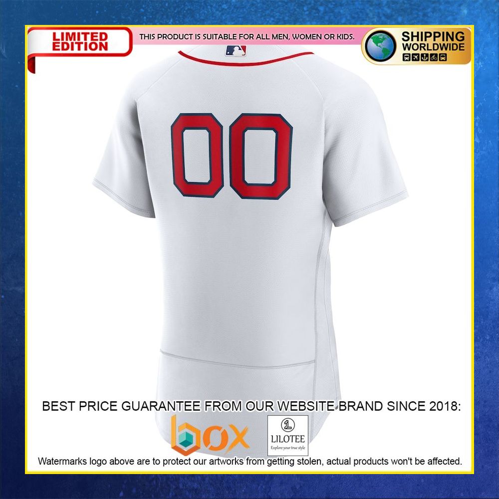 HOT Boston Red Sox Custom Name Number White Baseball Jersey Shirt 6
