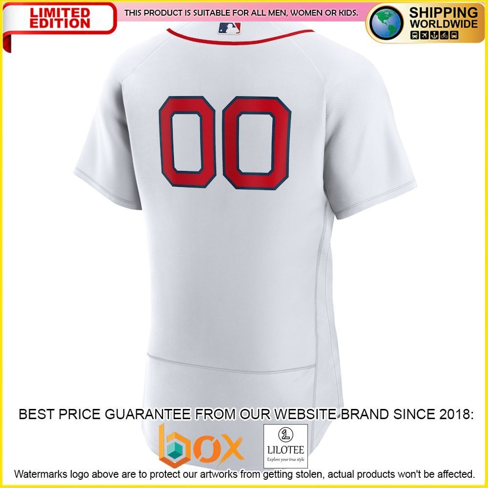 HOT Boston Red Sox Custom Name Number White Baseball Jersey Shirt 3