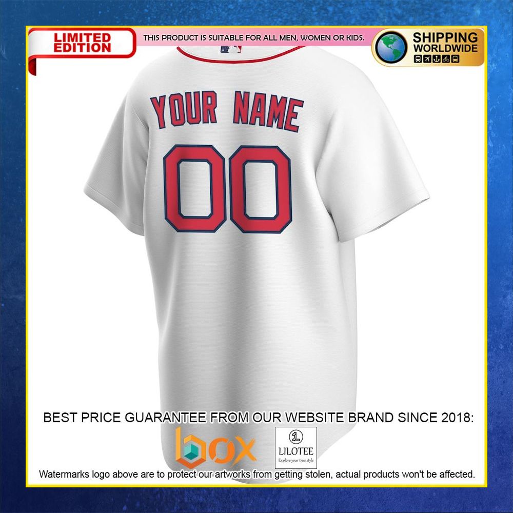 HOT Boston Red Sox Team Custom Name Number White Baseball Jersey Shirt 6