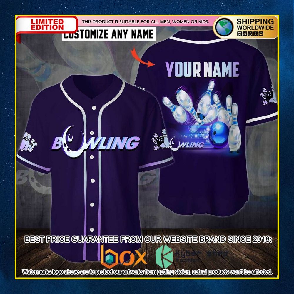 NEW Bowling Custom Name Premium Baseball Jersey 12
