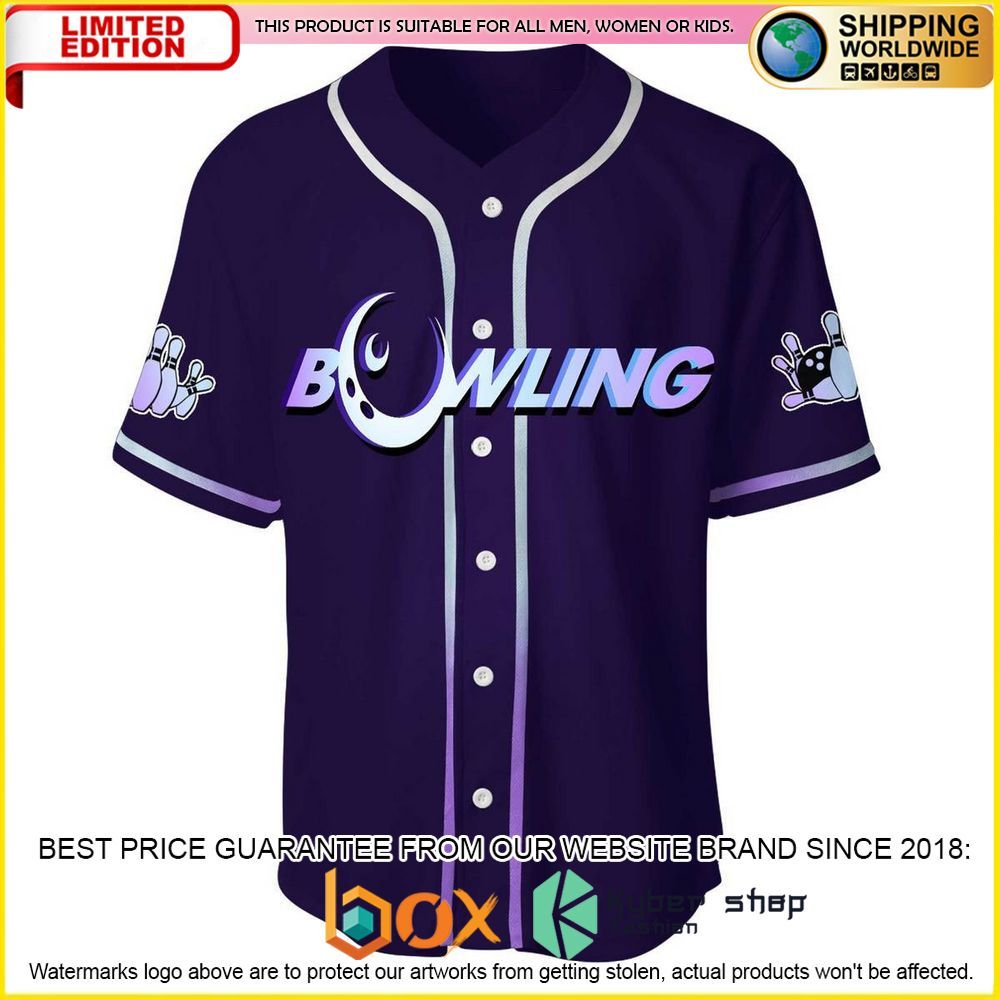 NEW Bowling Custom Name Premium Baseball Jersey 4