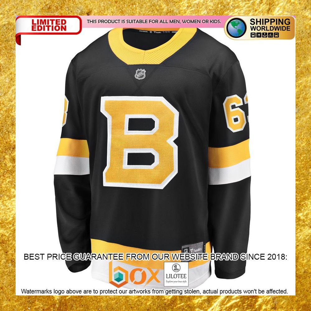 NEW Brad Marchand Boston Bruins Alternate Premier Player Black Hockey Jersey 9