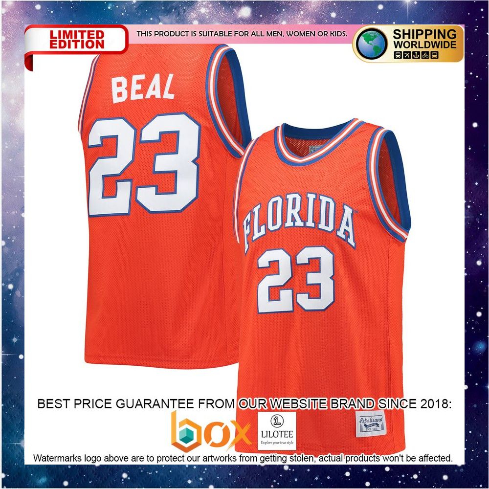 NEW Bradley Beal Florida Gators Original Retro Brand Alumni Commemorative Classic Orange Basketball Jersey 1