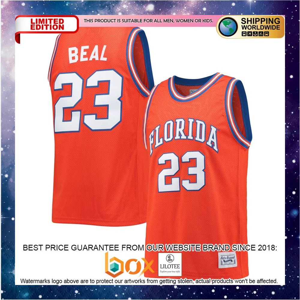 NEW Bradley Beal Florida Gators Original Retro Brand Alumni Commemorative Classic Orange Basketball Jersey 4