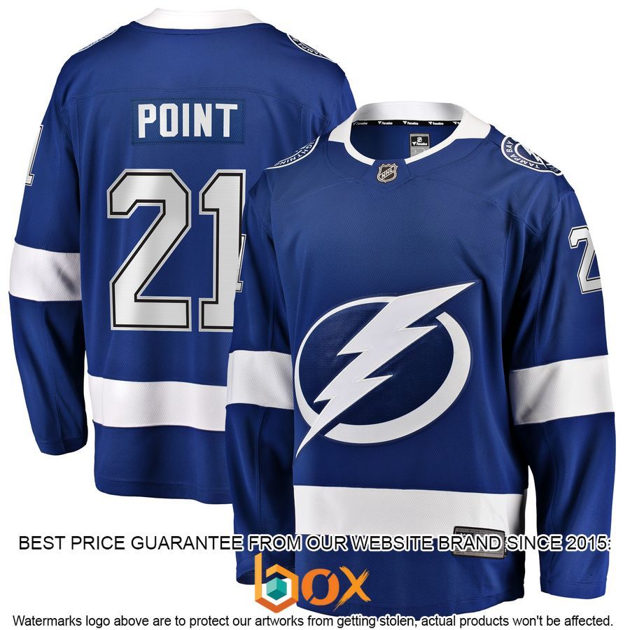 NEW Brayden Point Tampa Bay Lightning Home Premier Player Blue Hockey Jersey 4