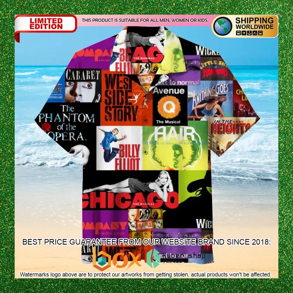BEST Broadway Musical Theatre Poster Hawaiian Shirt 6