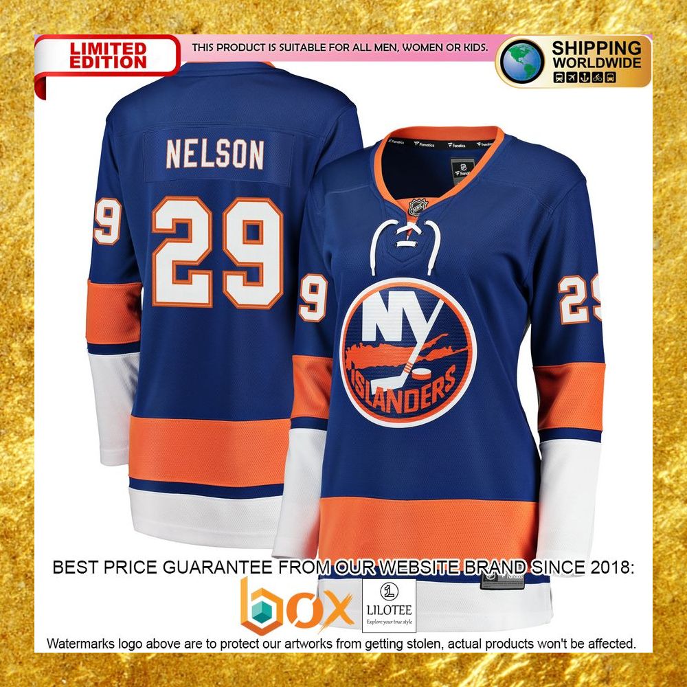 NEW Brock Nelson New York Islanders Women's Player Royal Hockey Jersey 8