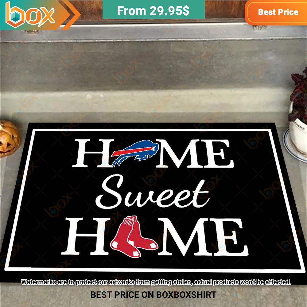Buffalo Bills Boston Red Sox Home Sweet Home Doormat 8