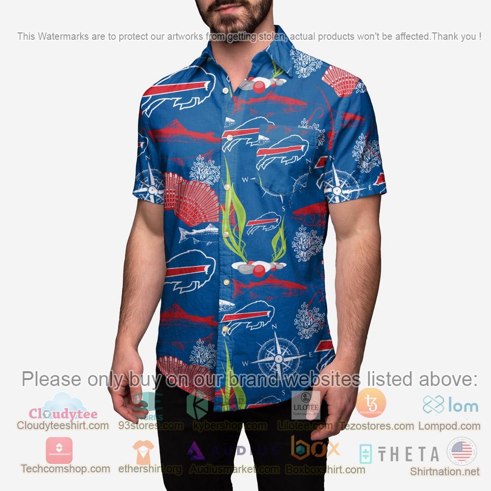 HOT Buffalo Bills Floral Button-Up Hawaii Shirt 2