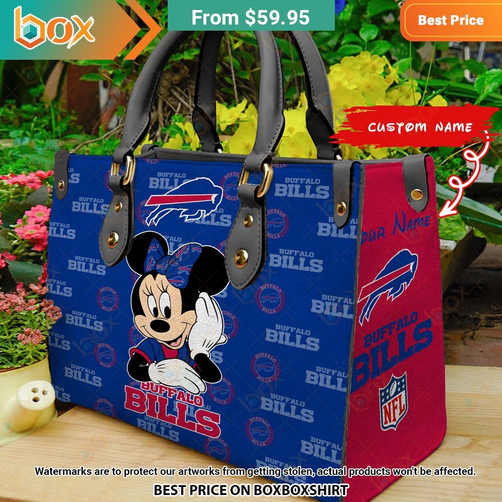Buffalo Bills Minnie Mouse Leather Handbag 9