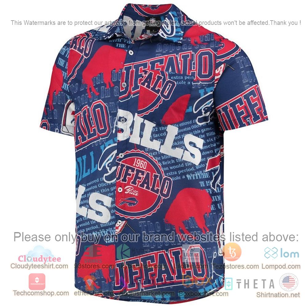 HOT Buffalo Bills Royal Button-Up Hawaii Shirt 2