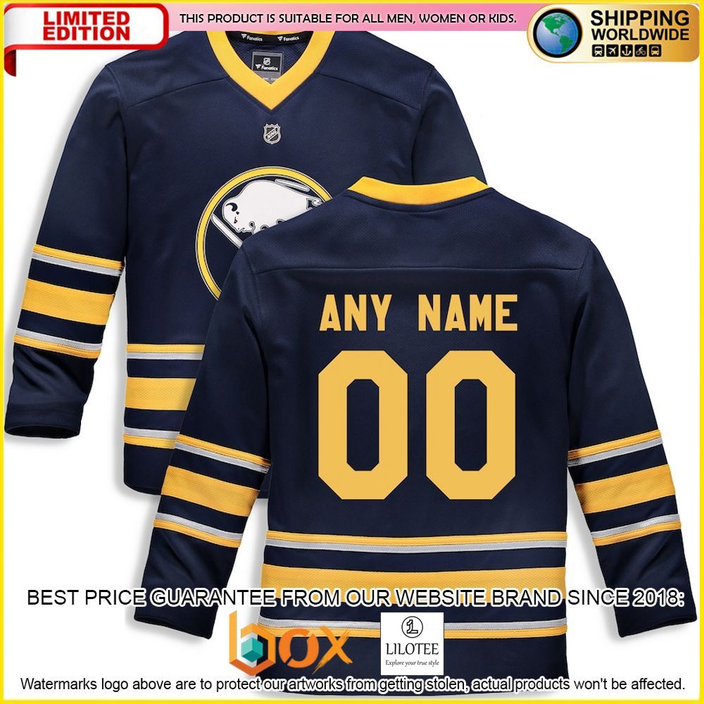 NEW Buffalo Sabres Buffalo Sabres Fanatics Branded Youth Home Replica Custom Blue Premium Hockey Jersey 1