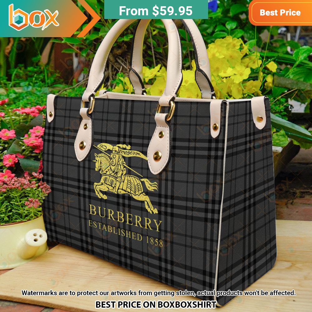 Burberry Established 1858 Leather Handbag 3