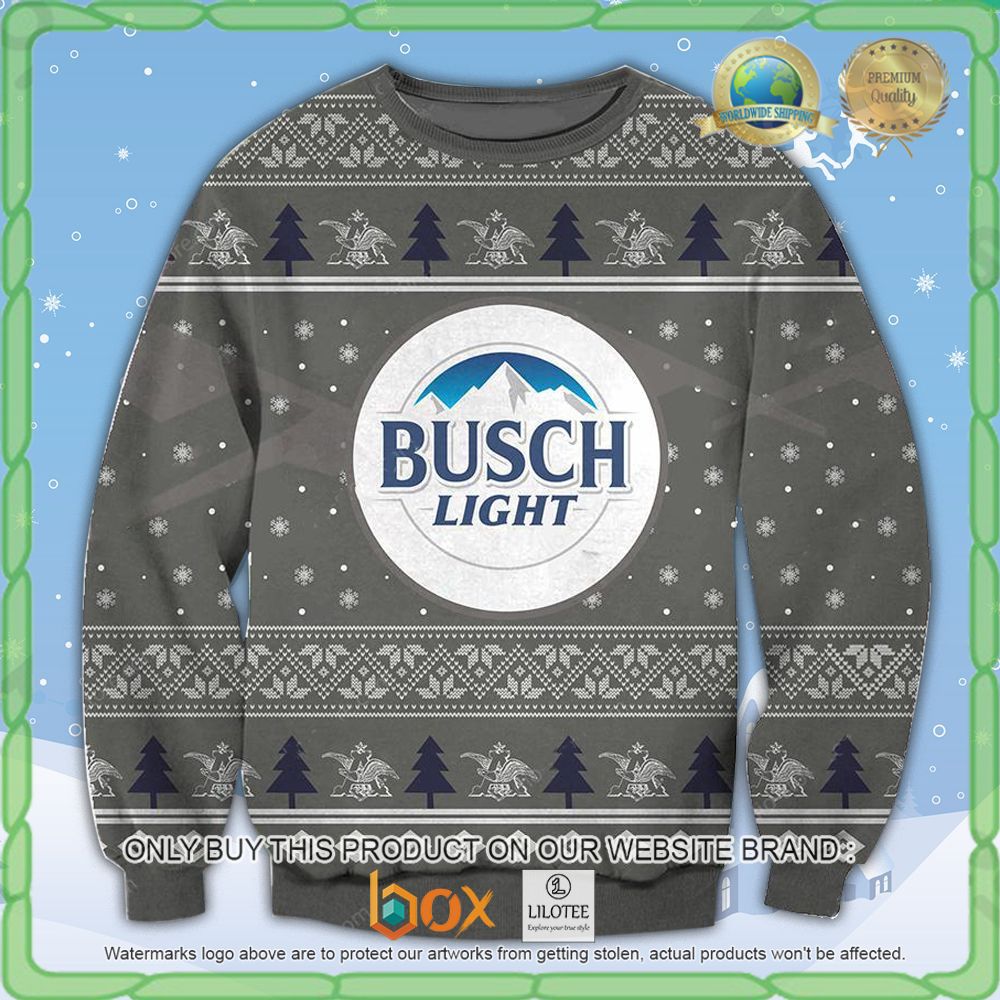 HOT Bush Light Grey Christmas Sweater 7