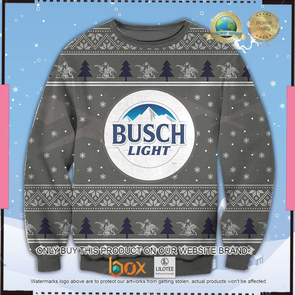 HOT Bush Light Grey Christmas Sweater 8