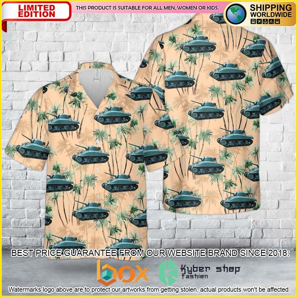 NEW Canadian Army M4A1 Grizzly Wwii Medium Tank 3D Hawaii Shirt 1