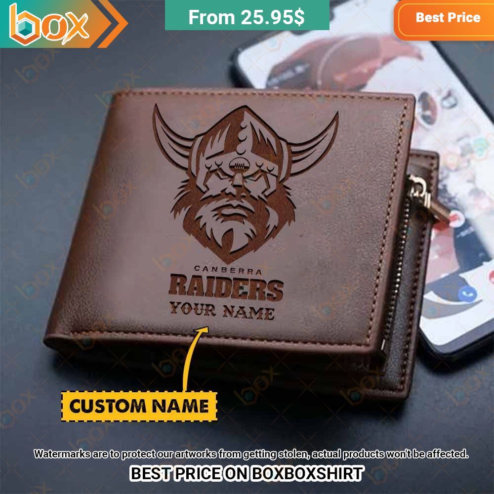 canberra raiders custom leather wallet 1 370