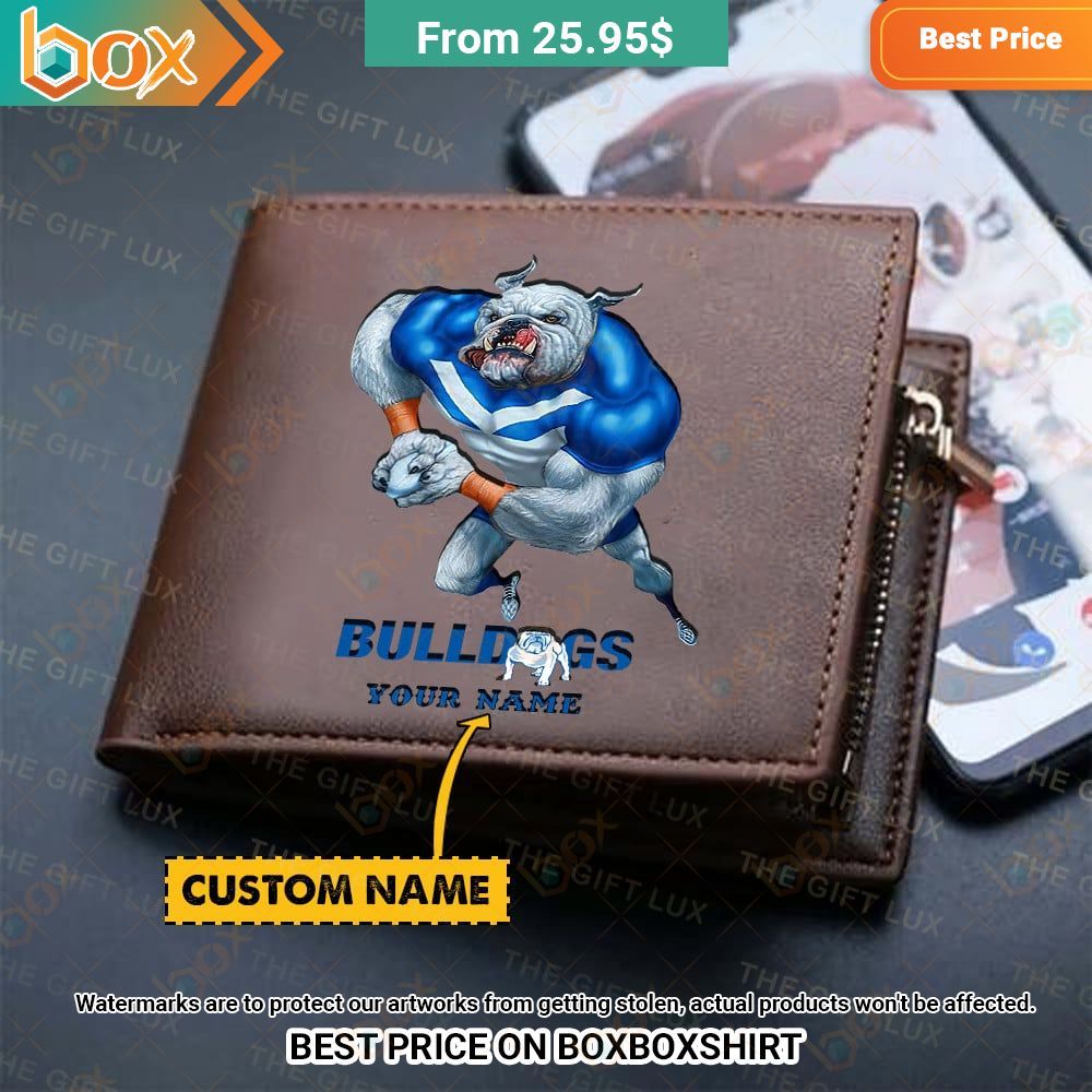 canterbury bankstown bulldogs mascot custom leather wallet 1 673