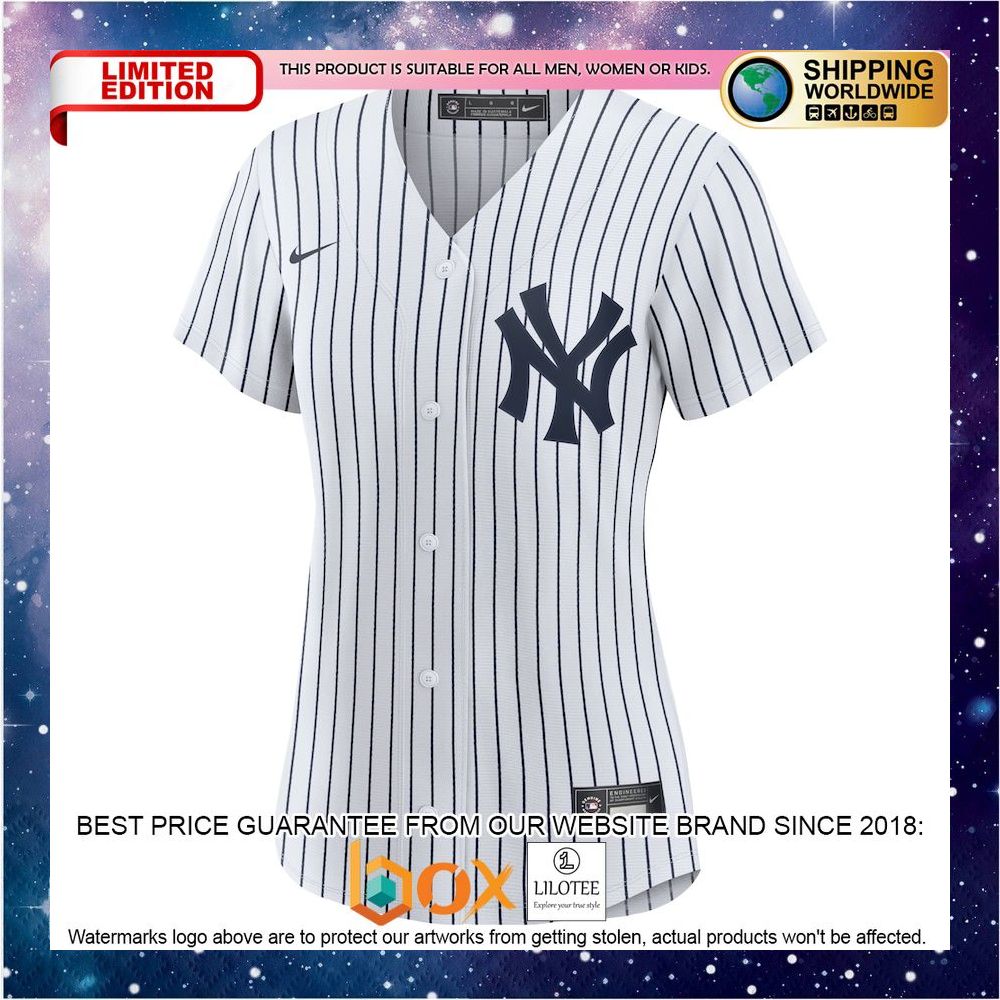NEW Carlos Rodon New York Yankees Women's Home Official Player White/Navy Baseball Jersey 2