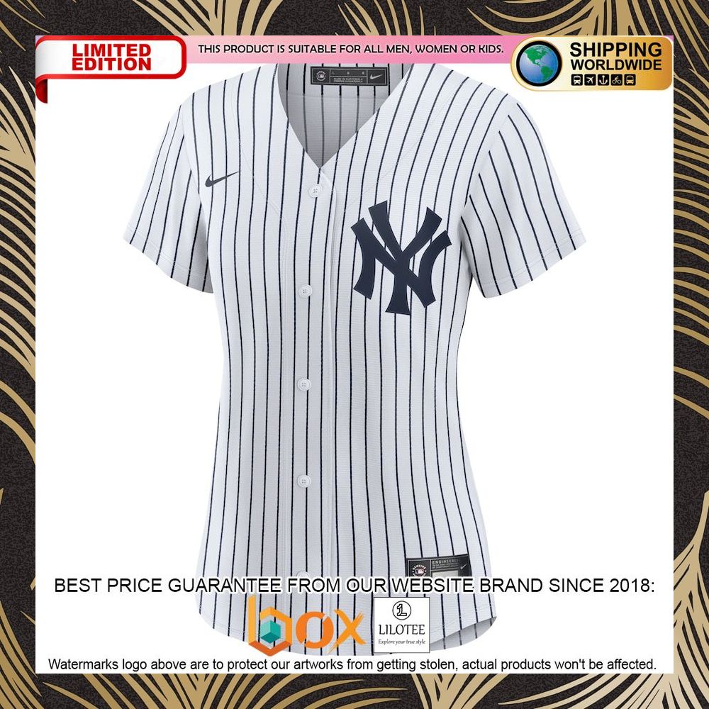 NEW Carlos Rodon New York Yankees Women's Home Official Player White/Navy Baseball Jersey 5