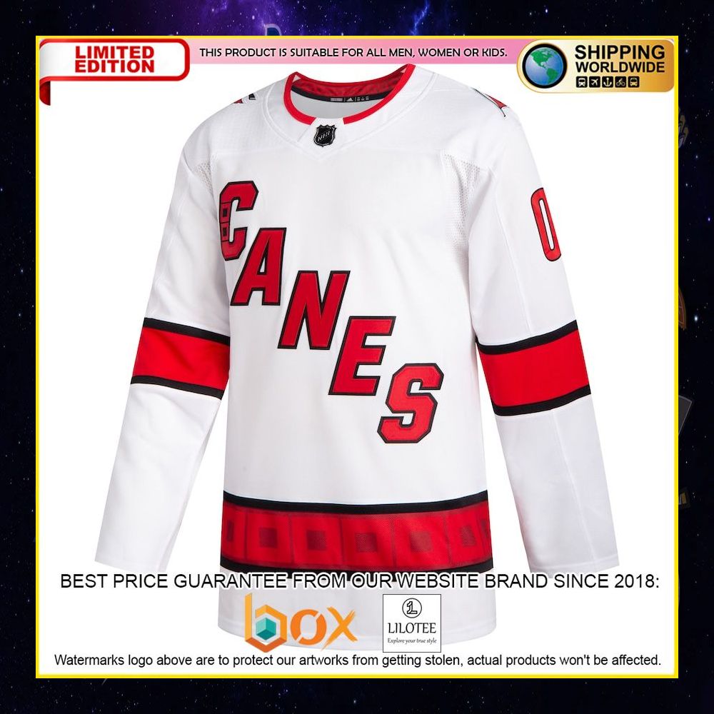 NEW Carolina Hurricanes Adidas Custom Red Premium Hockey Jersey 11